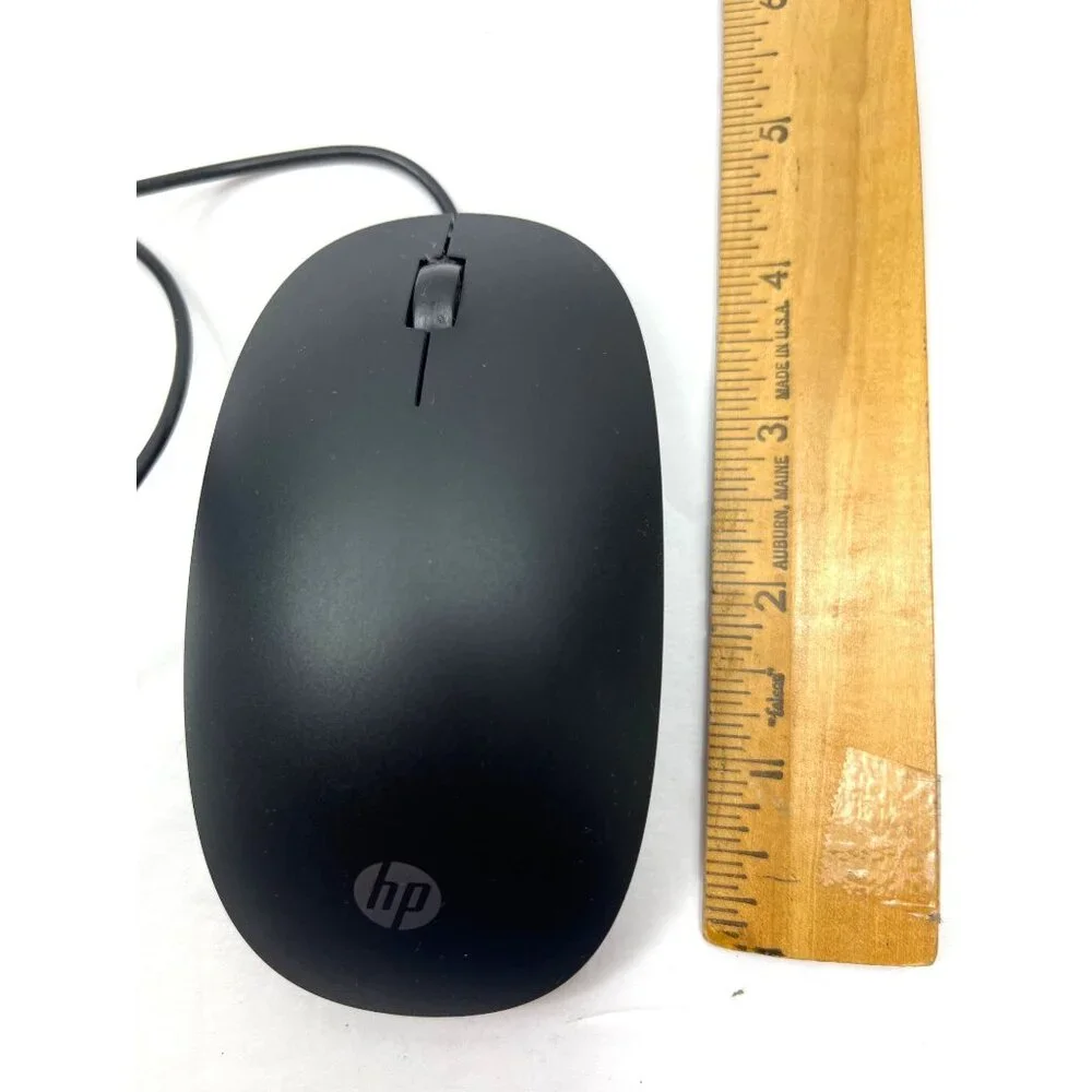 Hp Wired Usb Optical Mouse Black Ergonomic Design For Pc & Laptop 60f